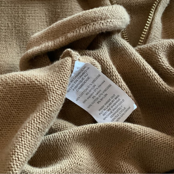 Michael Kors Cocoa Sweater High Low Zipper Slits - Picture 5 of 6